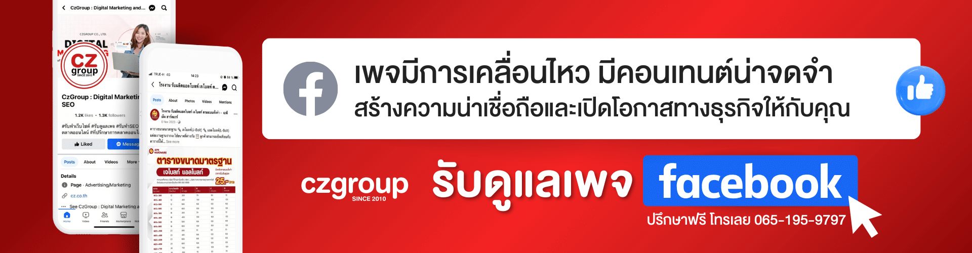 รับดูแลเพจ