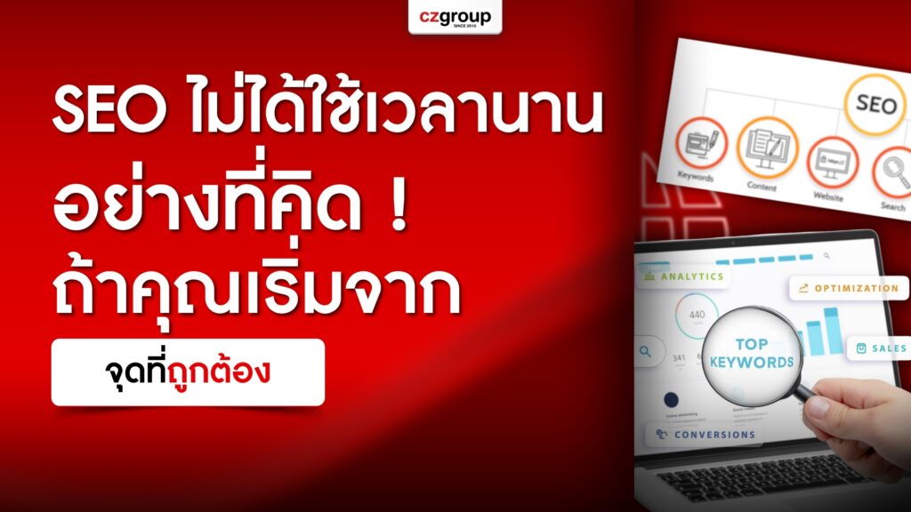 SEO ไม่ได้ใช้เวลานานอย่างที่คิด ถ้าคุณเริ่มจากจุดที่ถูกต้อง