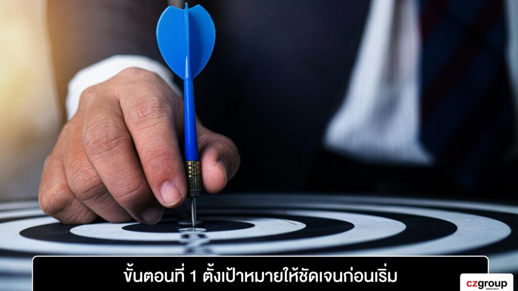 ขั้นตอนที่ 1 ตั้งเป้าหมายให้ชัดเจนก่อนเริ่ม