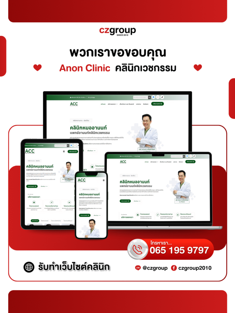 Anon Clinic - รับทำเว็บไซต์ - คลินิก